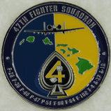 47th Fighter Squadron Commander LTCOL Hetland A-10 Aircraft Air Force Challenge Coin