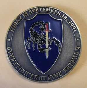 CIA Counter Terrorism Center Today Is September 12, 2001 Operation ENDURING FREEDOM Medallion /. Challenge Coin