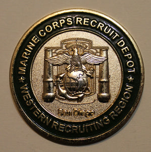 Marine Recruit Depot San Diego CA BGEN Commander's Challenge Coin