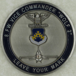 8th Fighter Wing Vice Commander Wolf 2 Air Force Challenge Coin