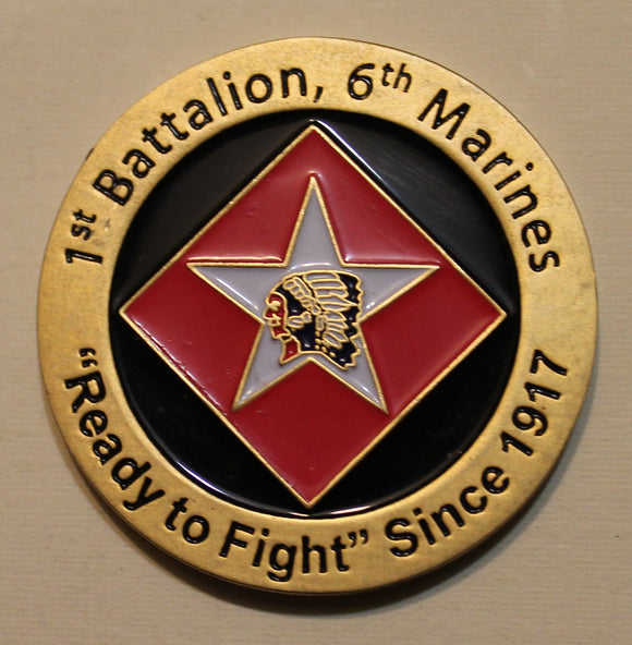 6th Marines 1st Battalion Marine Challenge Coin