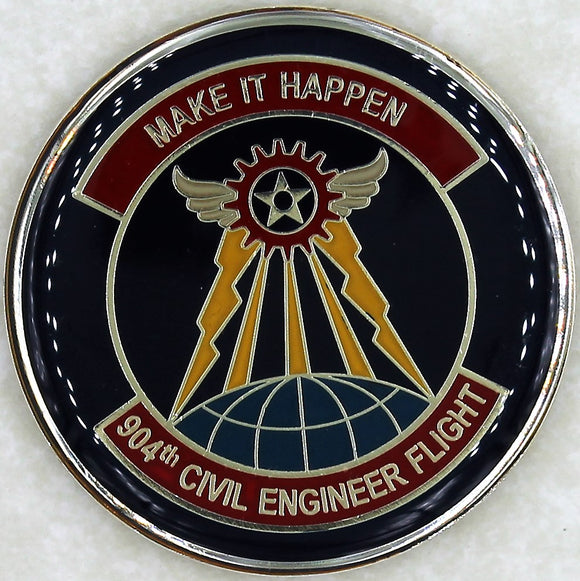 904th Civil Engineer CE Flight Air Force Challenge Coin