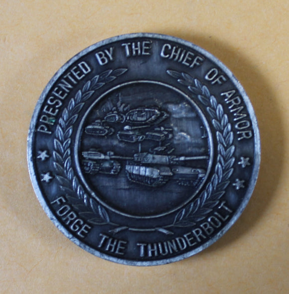 50th Anniversary Armored 1940-1990 Tank Chief of Armored Force Serial #332 Army Challenge Coin
