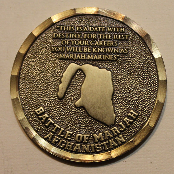Battle of Marjah Afghanistan Marine Challenge Coin