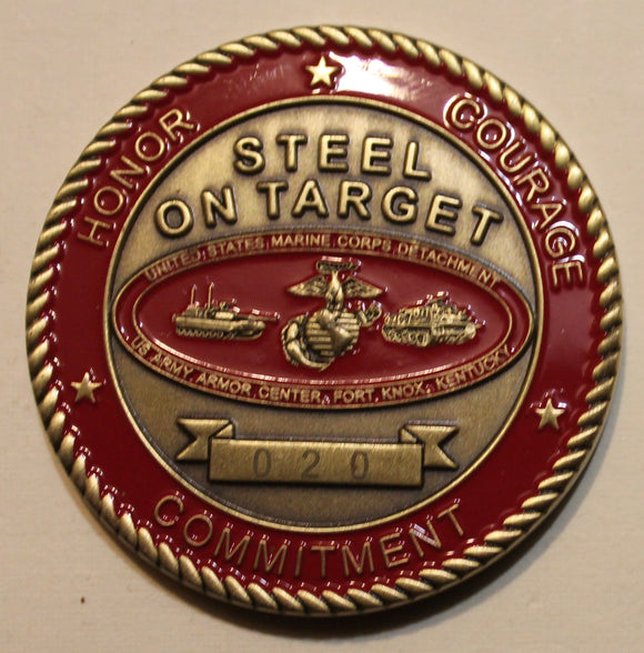Steel On Target Marine Serial #20 Challenge Coin