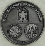509th Parachute Infantry Regiment PIR C Co Company Pathfinder Airborne Ser#'d Army Challenge Coin