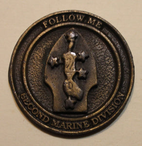 2nd Marine Division 1995 Challenge Coin  Vintage!