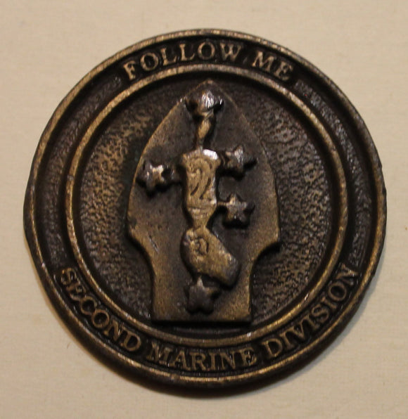 2nd Marine Division 1995 Challenge Coin  Vintage!