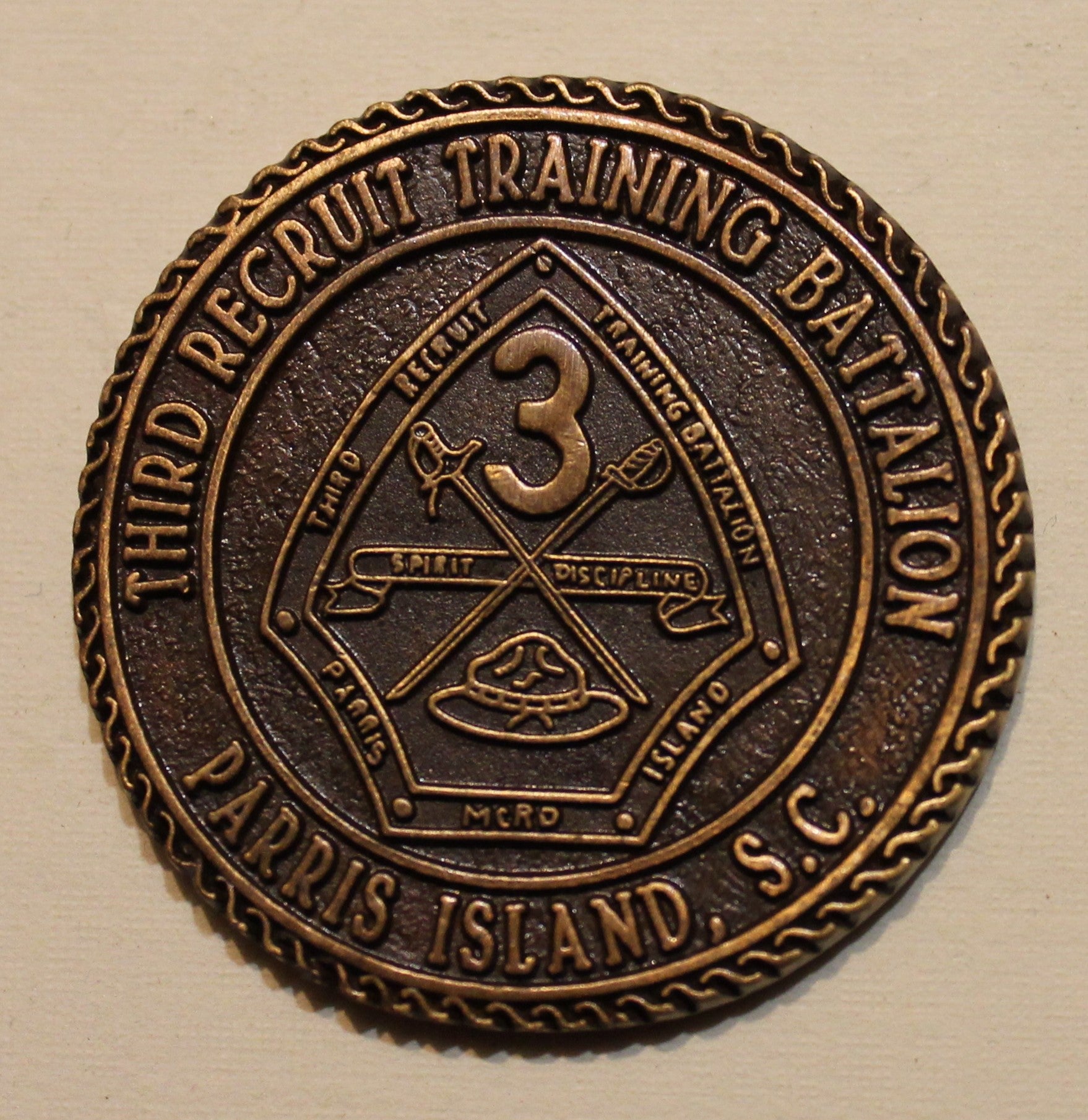 USMC Marne Corps Recrut Depot Parrs Sland Challenge Con - Foto 6