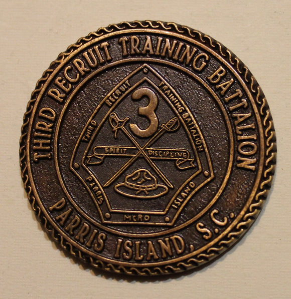 3rd Recruit Battalion Parris Island Marine Challenge Coin