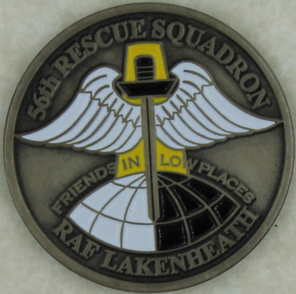 56th Rescue Sq Pararescue/PJ RAF Lakenheath UK Air Force Challenge Coin