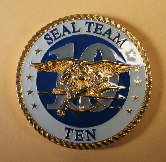 Naval Special Warfare SEAL Team 10 / Ten 2010 Navy Challenge Coin