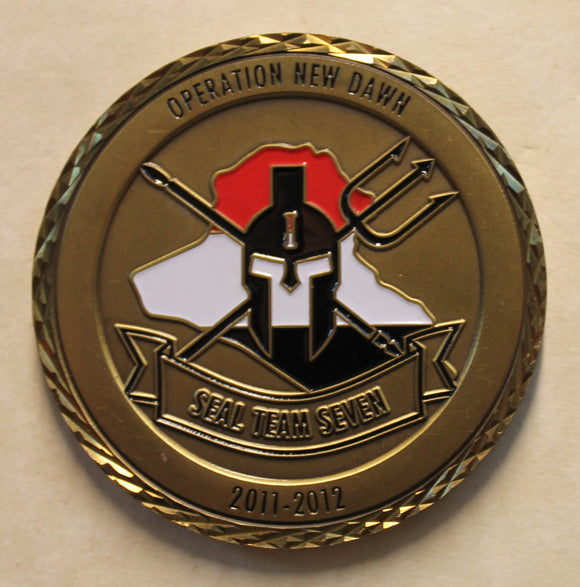 SEAL Team 7 / Seven, 1 Troop Operation NEW DAWN 2011-2012 Navy Challenge Coin