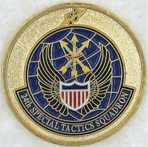 24th Special Tactics Sq SMU Tier 1 Pararescue PJ Air Force Challenge Coin