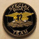 Special Boat Team SBT-12, 5 Troop God Country & Fast Boats Navy Challenge Coin