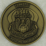 24th Special Tactics Squadron CCT / PJ / Pararescue Air Force Challenge Coin