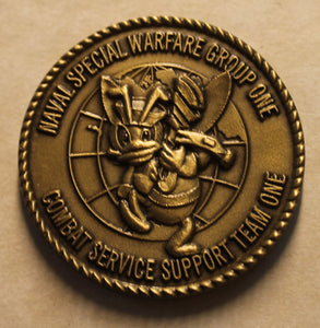 Commander Naval Special Warfare Group One Combat Service Support Detachment CSSD-1 / One Navy Challenge Coin