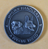 Multipurpose Canine MPC / K9 Handler Working Doggie Style Silver Finish Challenge Coin