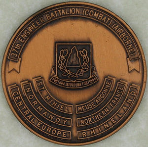 37th Engineer Battalion Combat Airborne Army Challenge Coin