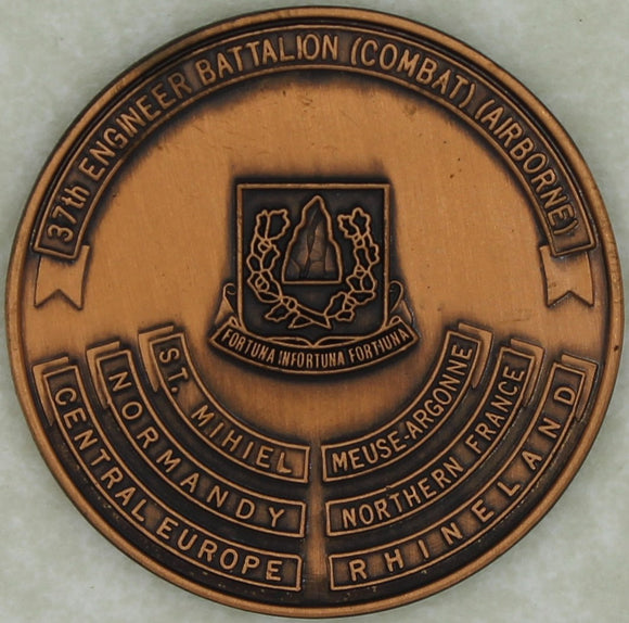 37th Engineer Battalion Combat Airborne Army Challenge Coin