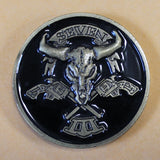 SEAL Team 7 / Seven 3 Troop Bronze Navy Challenge Coin