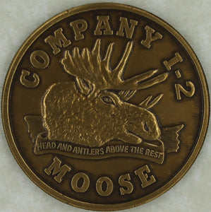 West Point Company I-2 Moose US Military Academy Army Challenge Coin