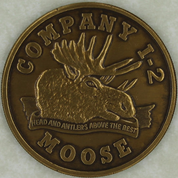 West Point Company I-2 Moose US Military Academy Army Challenge Coin