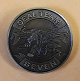 SEAL Team 7 / Seven 3 Troop Bronze Navy Challenge Coin