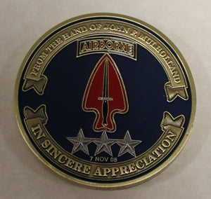 Commander Lt General Mulholland Dagger-6 Call Sign US Army Special Operation Command Challenge Coin - Version #1