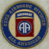 82nd Airborne Division In Air/On Land Army Challenge Coin