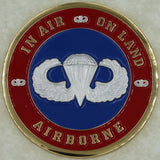 82nd Airborne Division In Air/On Land Army Challenge Coin