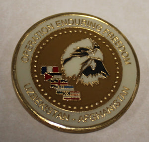 Operation ENDURING FREEDOM (Horse Soldiers Support) K2 Uzbeckistan Afghanistan Logistics Task Force LTF-507 Nov 2001 Army Challenge Coin