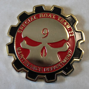 Special Boat Team 22 SBT-22 Maintenance Department 9, Navy Special Warfare Challenge Coin / SEAL