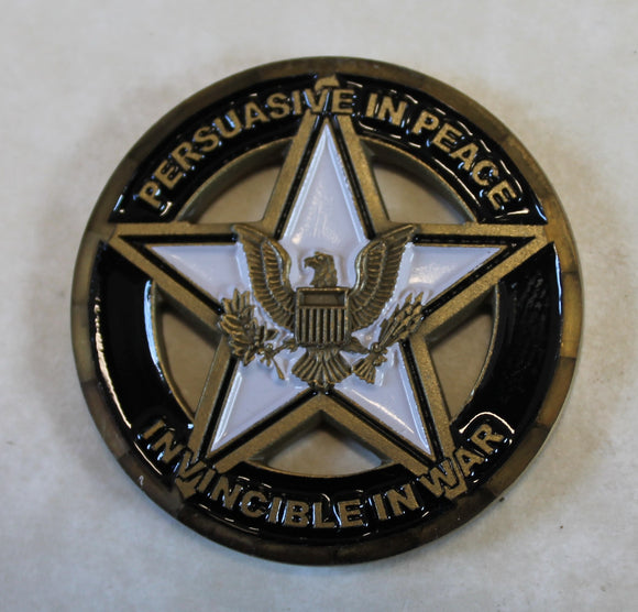 Persuasive in Peace Invincible in War This We'll Defend Army Challenge Coin