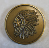 Chief / CMSgt Old Stripe / Chevron Air Force Bronze Challenge Coin
