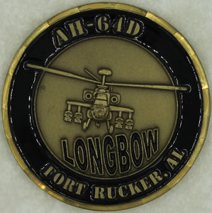 Longbow Apache AH-64D Chopper/Helicopter Ft. Rucker, AL Army Challenge Coin