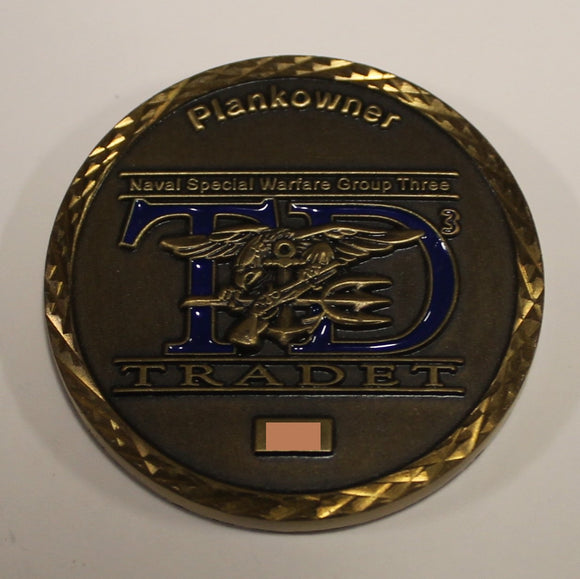 Naval Special Warfare Group 3/ Three Training DET 2, PLANKOWNER Serial Numbered Navy Challenge Coin