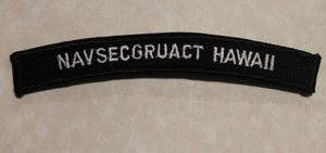 NAVSECGRUACT Kunia Hawaii Sleave Naval Security Group Activity Navy Patch