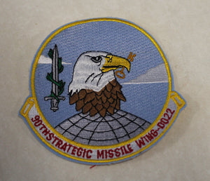 90th Strategic Missile Wing 0022 Strategic Air Command SAC FE Warren AFB Wyoming Air Force Patch / 1980s