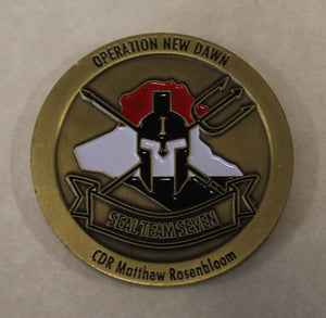 Commander Rosenbloom SEAL Team 7 / Seven, 1 Troop Afghanistan Operation NEW DAWN / ENDURING FREEDOM 2011-2012 Navy Challenge Coin