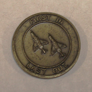 90th Tactical Fighter Squadron First In - Last Out Pair-O-Dice F-4 Phantom Clark Air Base, Phillipines Air Force Challenge Coin