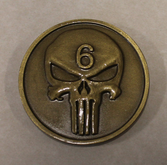 Naval Special Warfare SEAL Team 6 / SIX Punisher Bronze Navy Challenge Coin