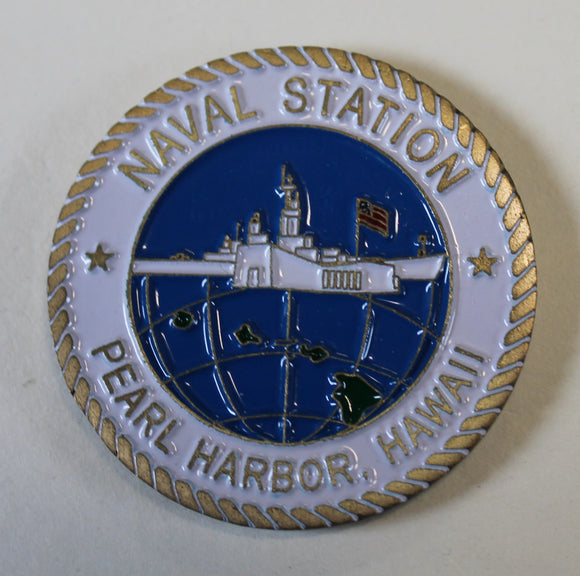 Pearl Harbor Hawaii Naval Station Navy Challenge Coin