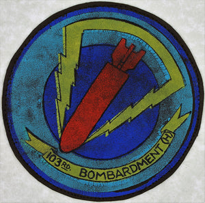 103rd Bomb Squadron Heavy WWII Era Hand Painted Leather Patch