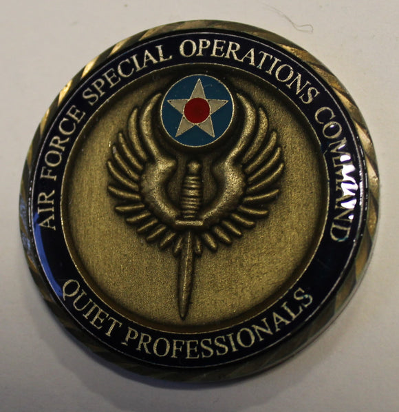 Air Force Special Operation Command AFSOC Quiet Professionals Challenge Coin