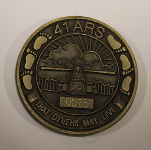 41st Air Rescue Squadron ARS Serial #0075 Pararescue PJ Air Force Challenge Coin