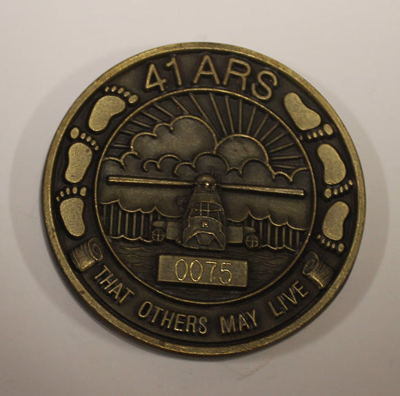 41st Air Rescue Squadron ARS Serial #0075 Pararescue PJ Air Force Chal ...