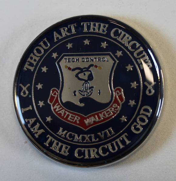 TECH CONTROL / CyberTransport - Snoopy - Water Walkers Air Force Challenge Coin