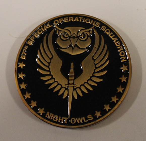 67th Special Operations Squadron Night Owls MC-130J Commando II Air Force Challenge Coin