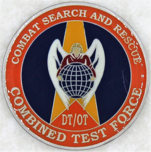 Combat Search and Rescue DT/OT Combined Test Force Pararescue/PJ Air Force Challenge Coin